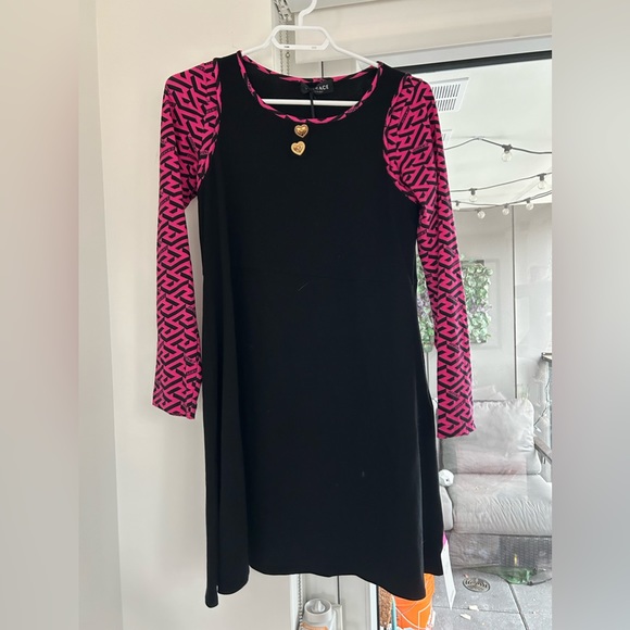 VERSACE Teen Greca printed cotton dress with Medusa buttons RARE (AUTHENTIC) - Picture 4 of 10